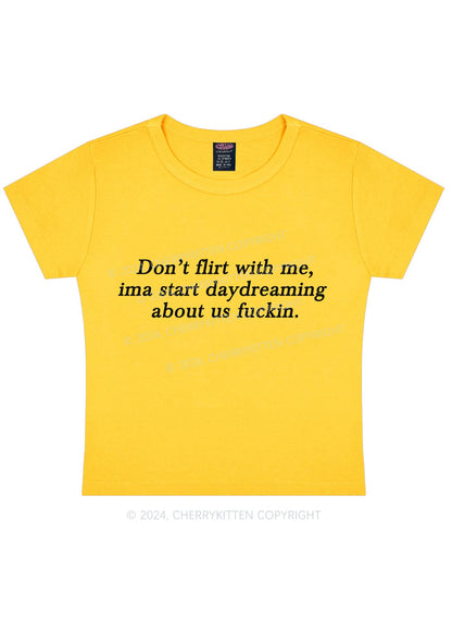 Don't Flirt With Me Y2K Baby Tee Cherrykitten