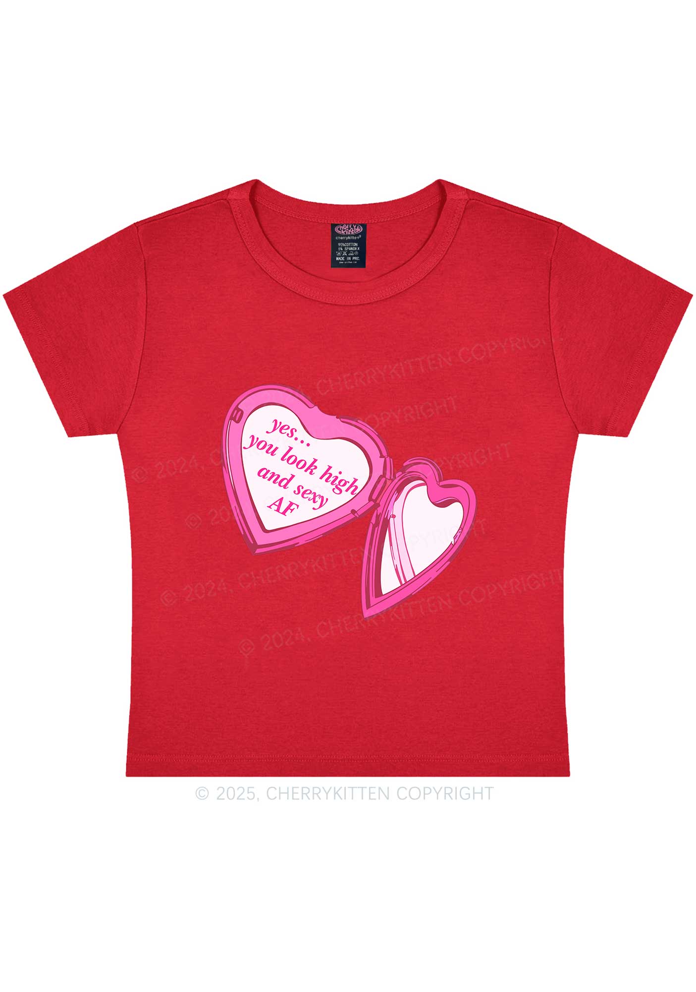 Yes You Look High Y2K Baby Tee Cherrykitten