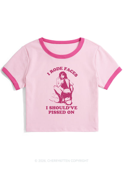I Rode Faces Y2K Ringer Tee Cherrykitten