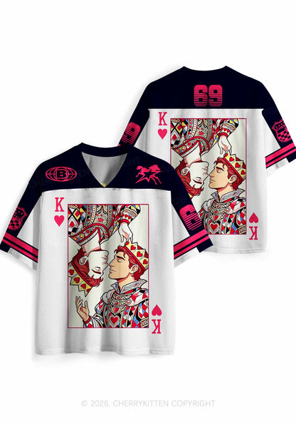 Red Heart King Pride Y2K Sport Jersey Shirts Cherrykitten