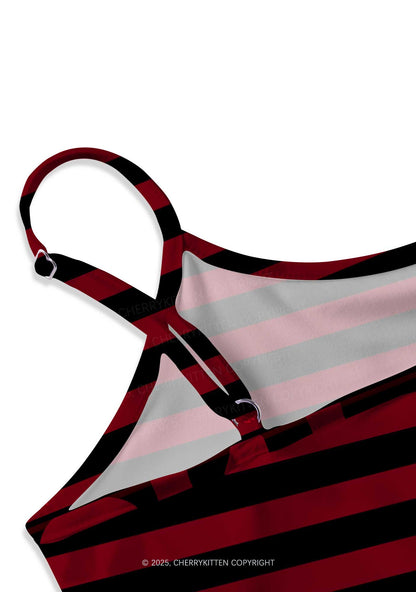 Smoke Blunt Y2K Print Slip Dress Cherrykitten