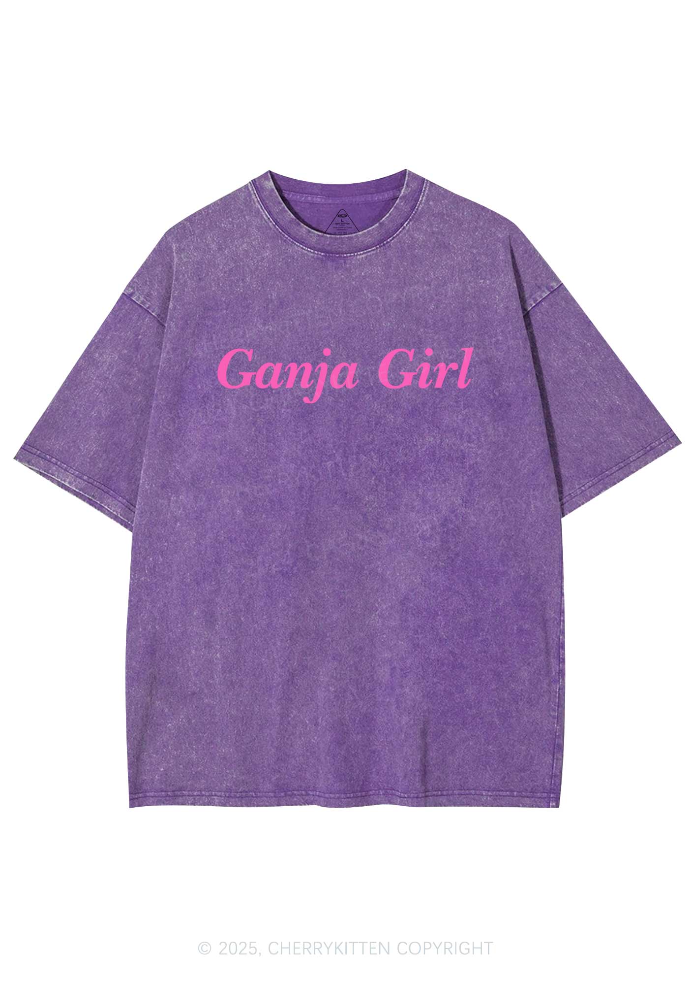 Ganja Girl Y2K Shirts Washed Tee Cherrykitten