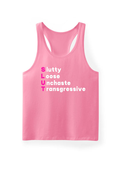 Slxtty Loose Unchaste Transgressive Y2K Men Racerback Tank Top Cherrykitten