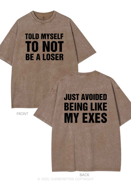 Not Be A Loser Two Sides Y2K Shirts Washed Tee Cherrykitten
