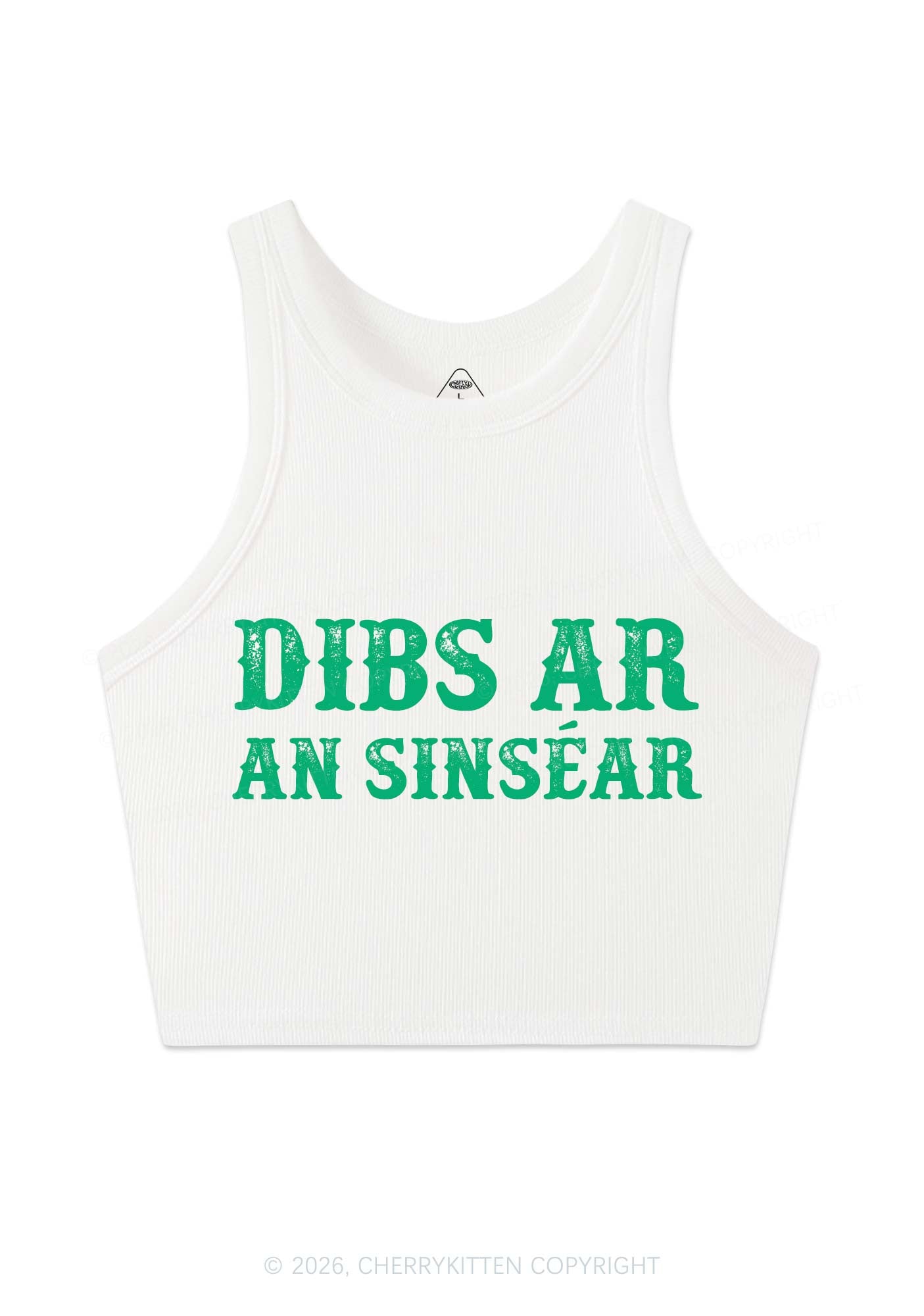 Dibs Ar An Sinsear St Patricks Y2K Crop Tank Top Cherrykitten