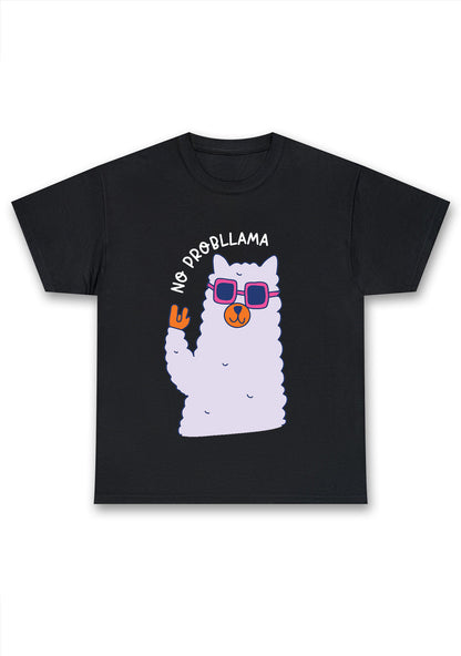 No Probllama Alpacas Chunky Shirt