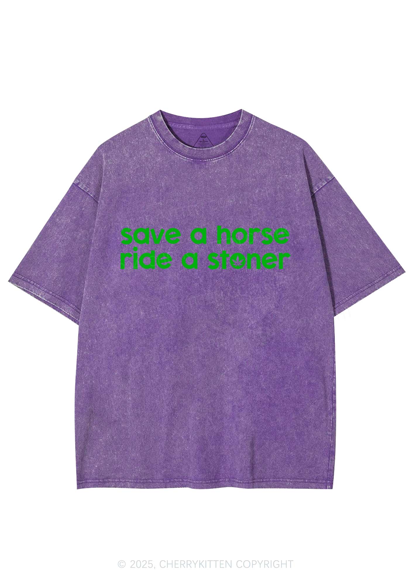 Ride A Stoner Y2K Shirts Washed Tee Cherrykitten