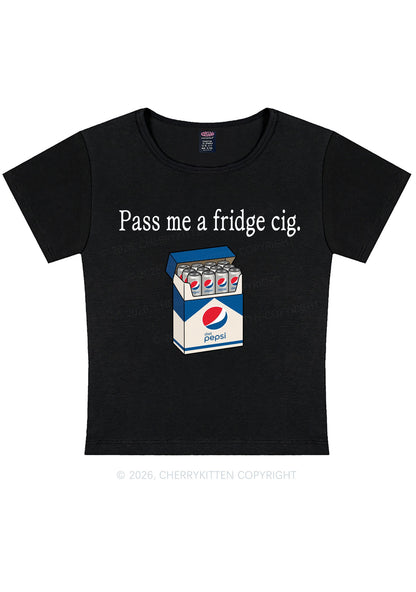 Pass Me A Fridge Cig Blue Drinks Y2K Baby Tee Cherrykitten