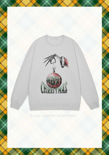Merry Christmas Ball Y2K Sweatshirt Cherrykitten