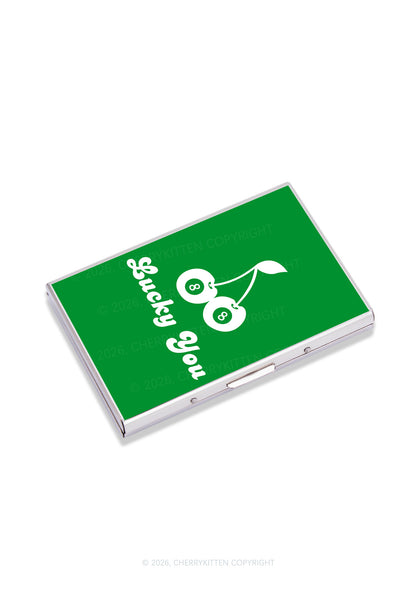 Lucky Eight St Patricks Y2K Mirror Cigarette Case Cherrykitten