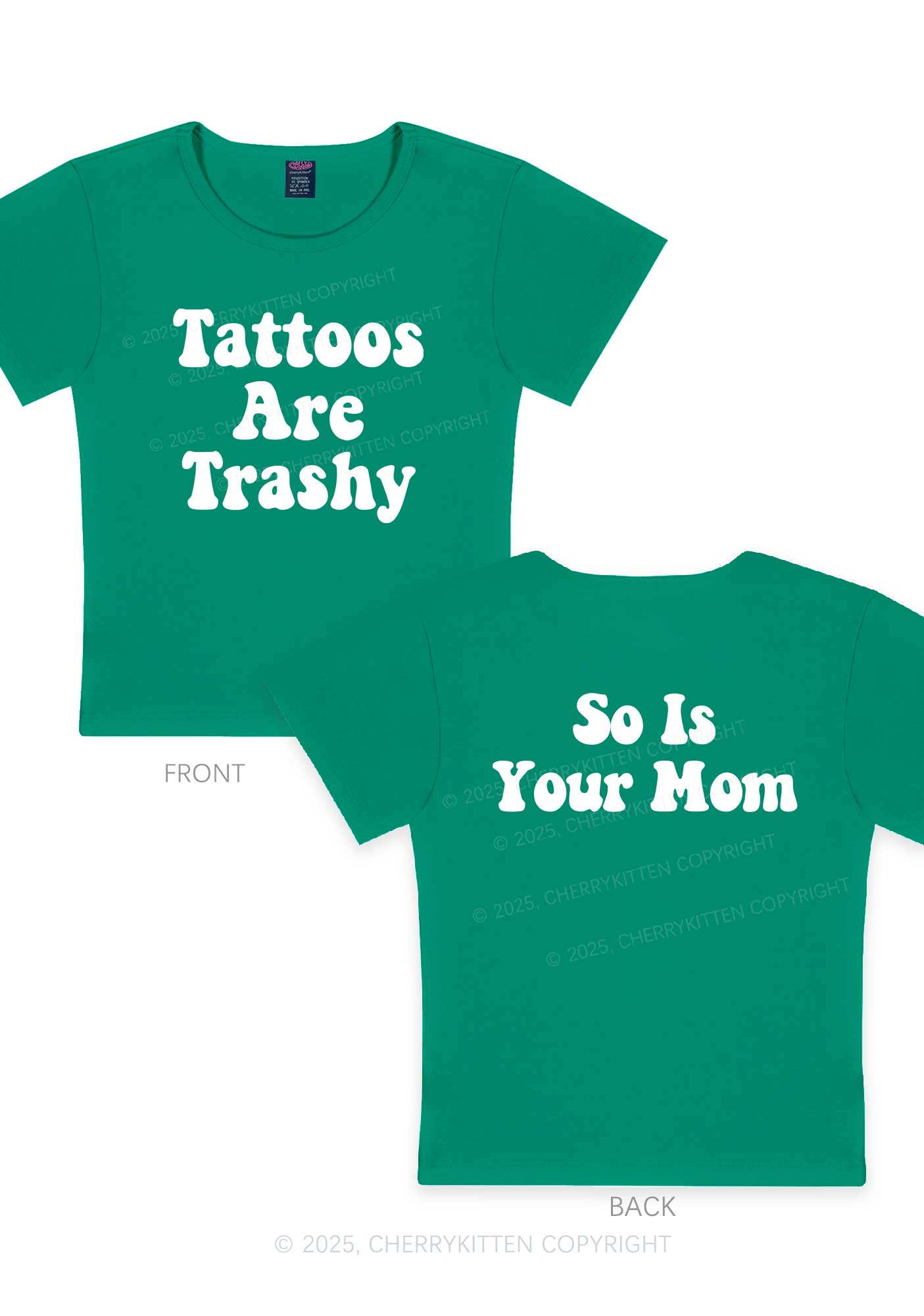 So Is Your Mom Two Sides Y2K Baby Tee Cherrykitten