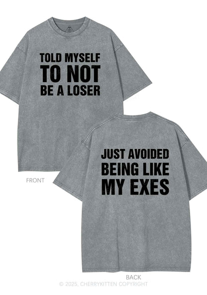 Not Be A Loser Two Sides Y2K Shirts Washed Tee Cherrykitten