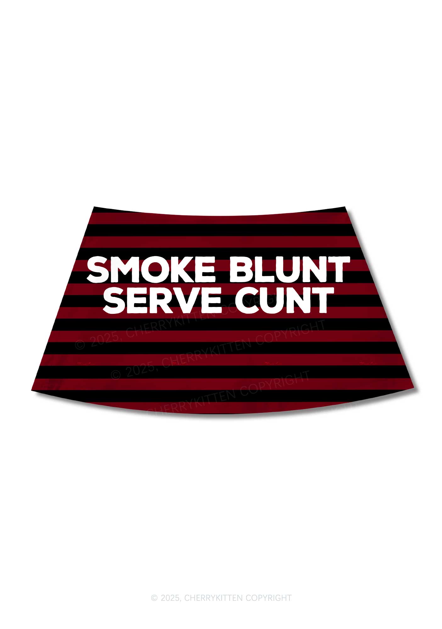 Smoke Blunt Y2K Print Mini Skirt Cherrykitten