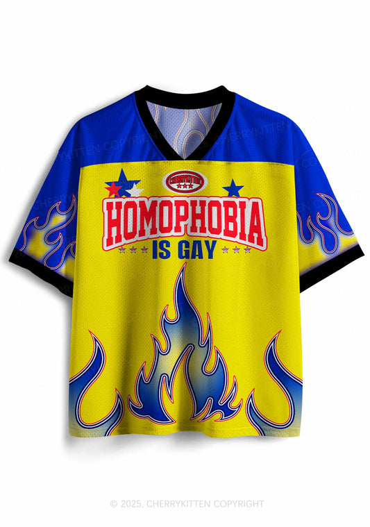 Custom Yellow Homophobia Is Gay Pride Y2K Sport Jersey Shirts Cherrykitten