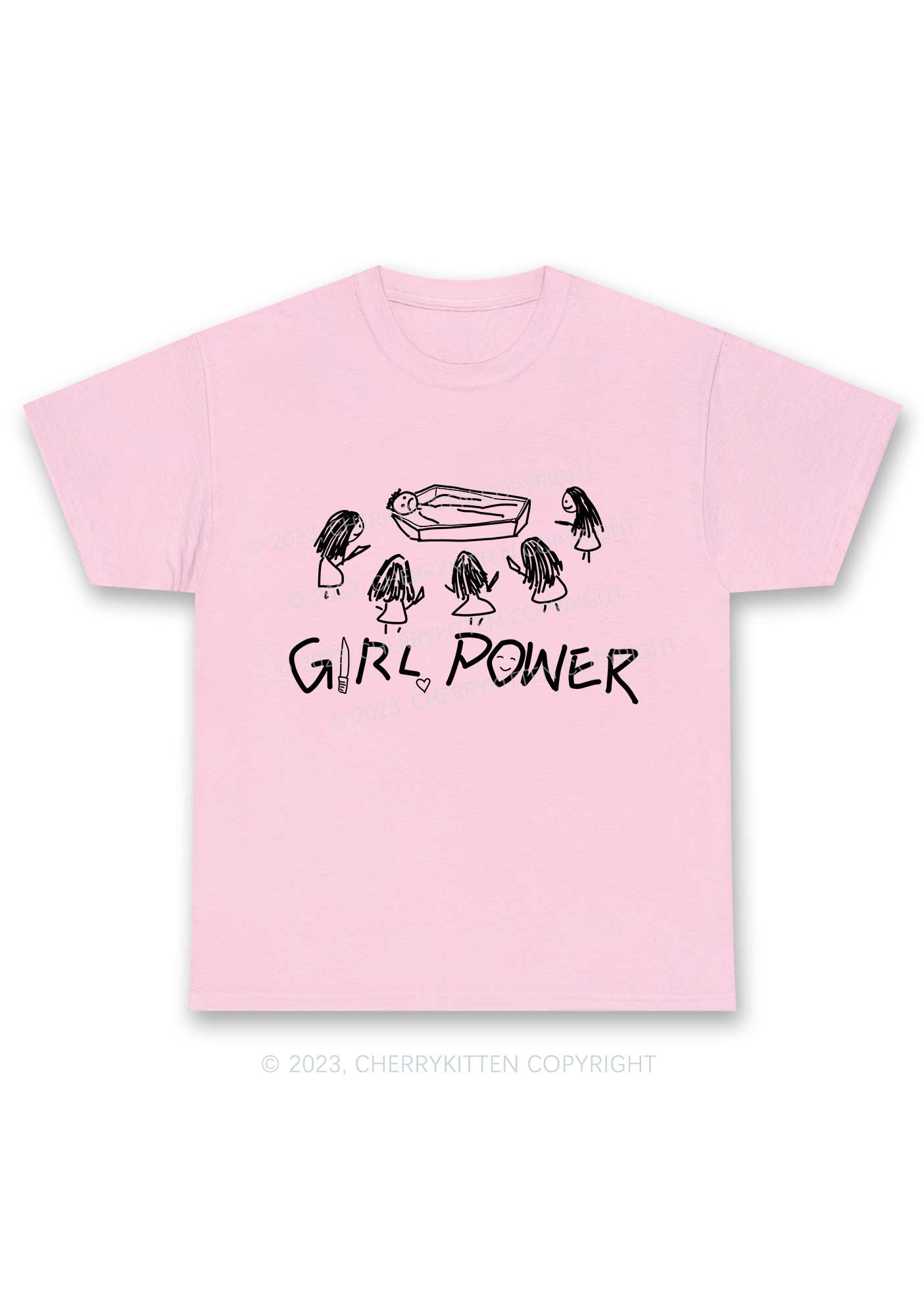 Girls Power Y2K Chunky Shirt Cherrykitten