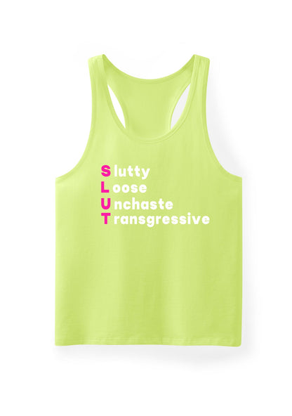 Slxtty Loose Unchaste Transgressive Y2K Men Racerback Tank Top Cherrykitten