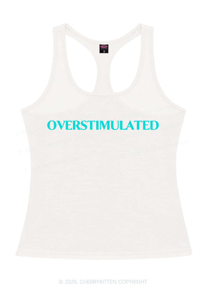 Overstimulated Y2K Women Racerback Tank Top Cherrykitten