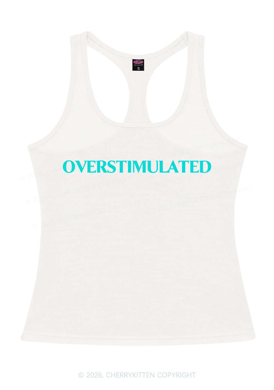 Overstimulated Y2K Women Racerback Tank Top Cherrykitten
