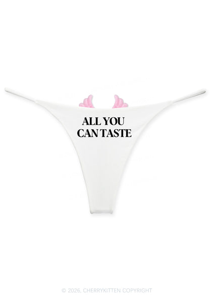 All You Can Taste Y2K Goth Angel Wings Bikini String Thong Cherrykitten