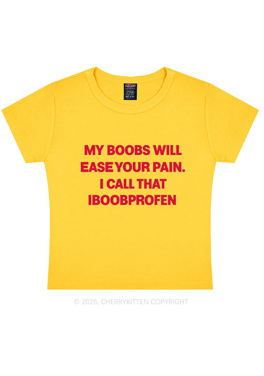 My Bxxbs Ease Your Pain Y2K Baby Tee Cherrykitten