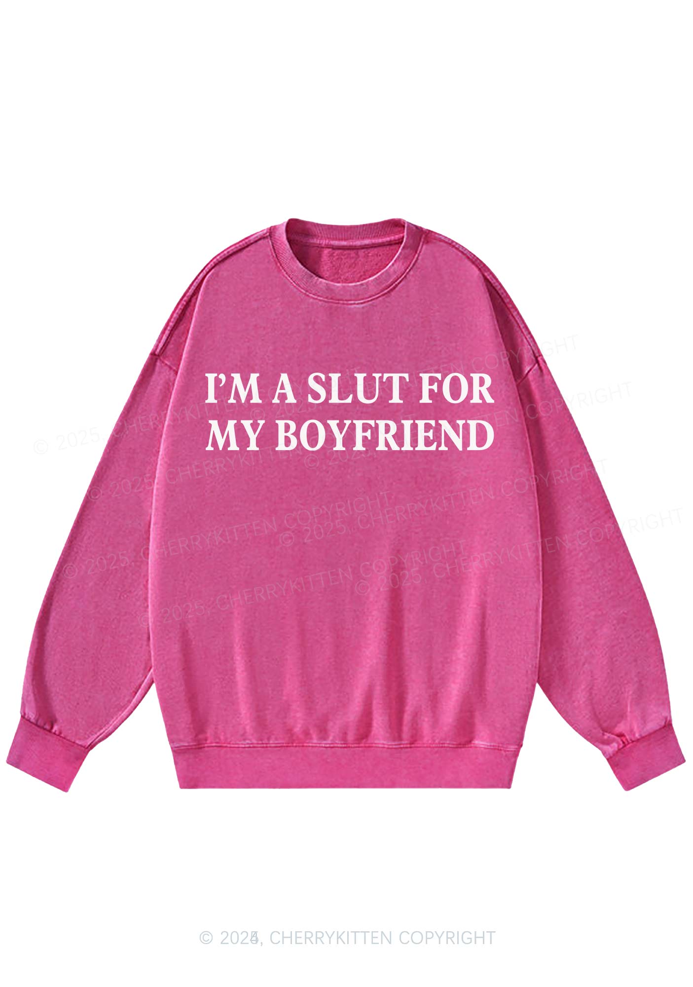 Slxt For My Girlfriend Y2K Washed Sweatshirts Cherrykitten