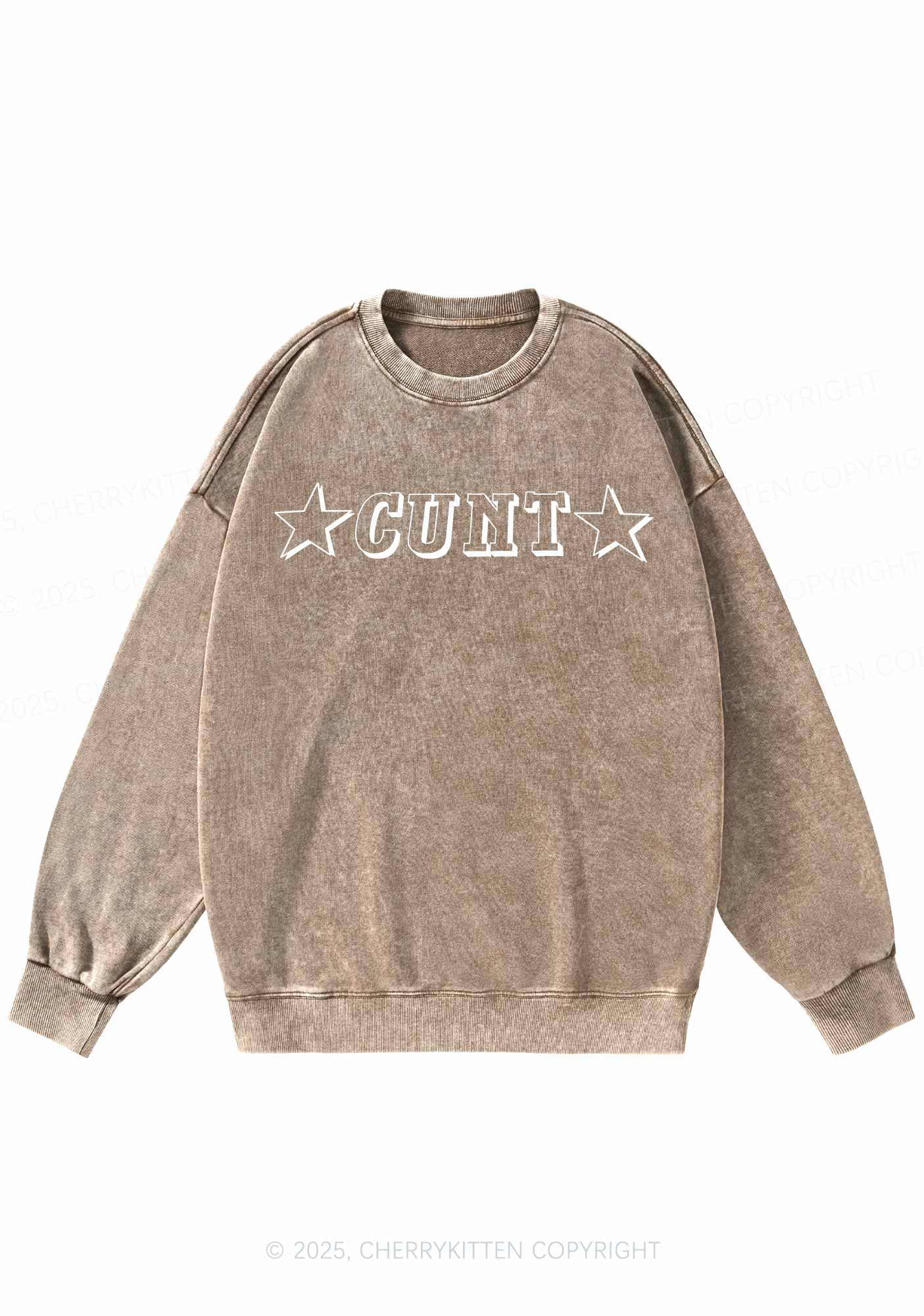 Star Count Y2K Washed Sweatshirts Cherrykitten