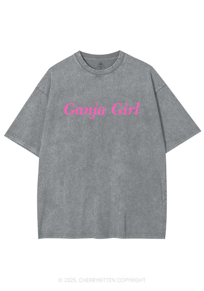Ganja Girl Y2K Shirts Washed Tee Cherrykitten