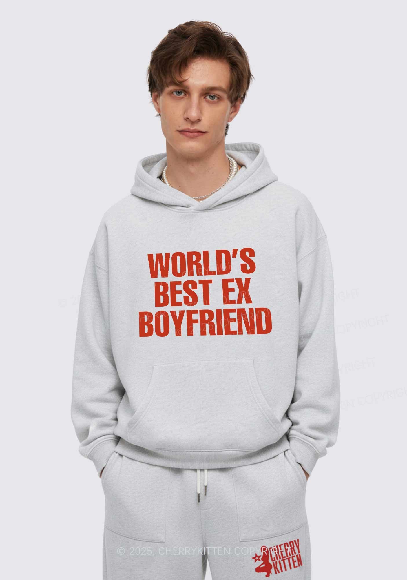 Best Ex Boyfriend Y2K Fleece Hoodie Set Cherrykitten