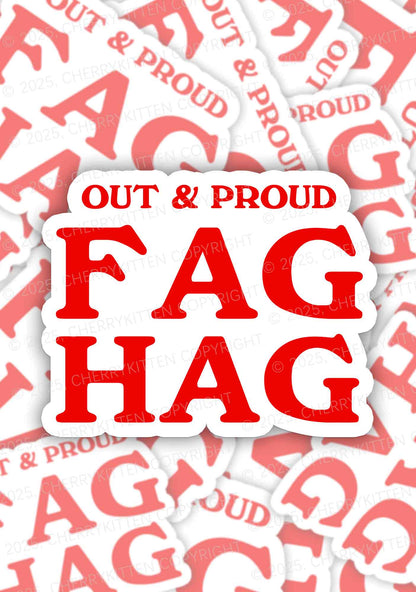 Fag Hag Pride 1Pc Y2K Sticker Cherrykitten