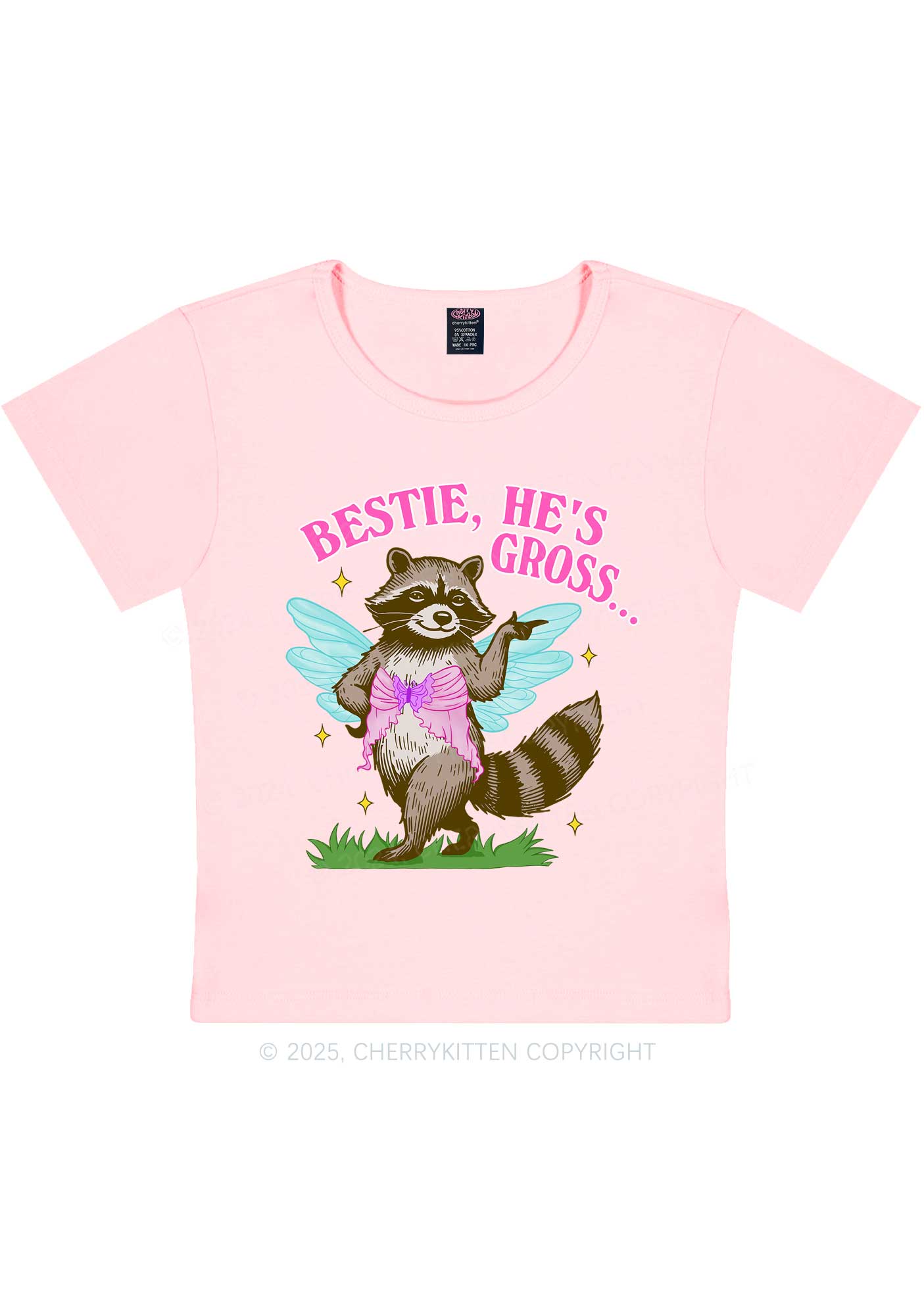 Bestie He Is Gross Y2K Baby Tee Cherrykitten