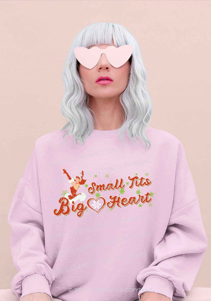 Small But Big Heart Christmas Y2K Sweatshirt Cherrykitten