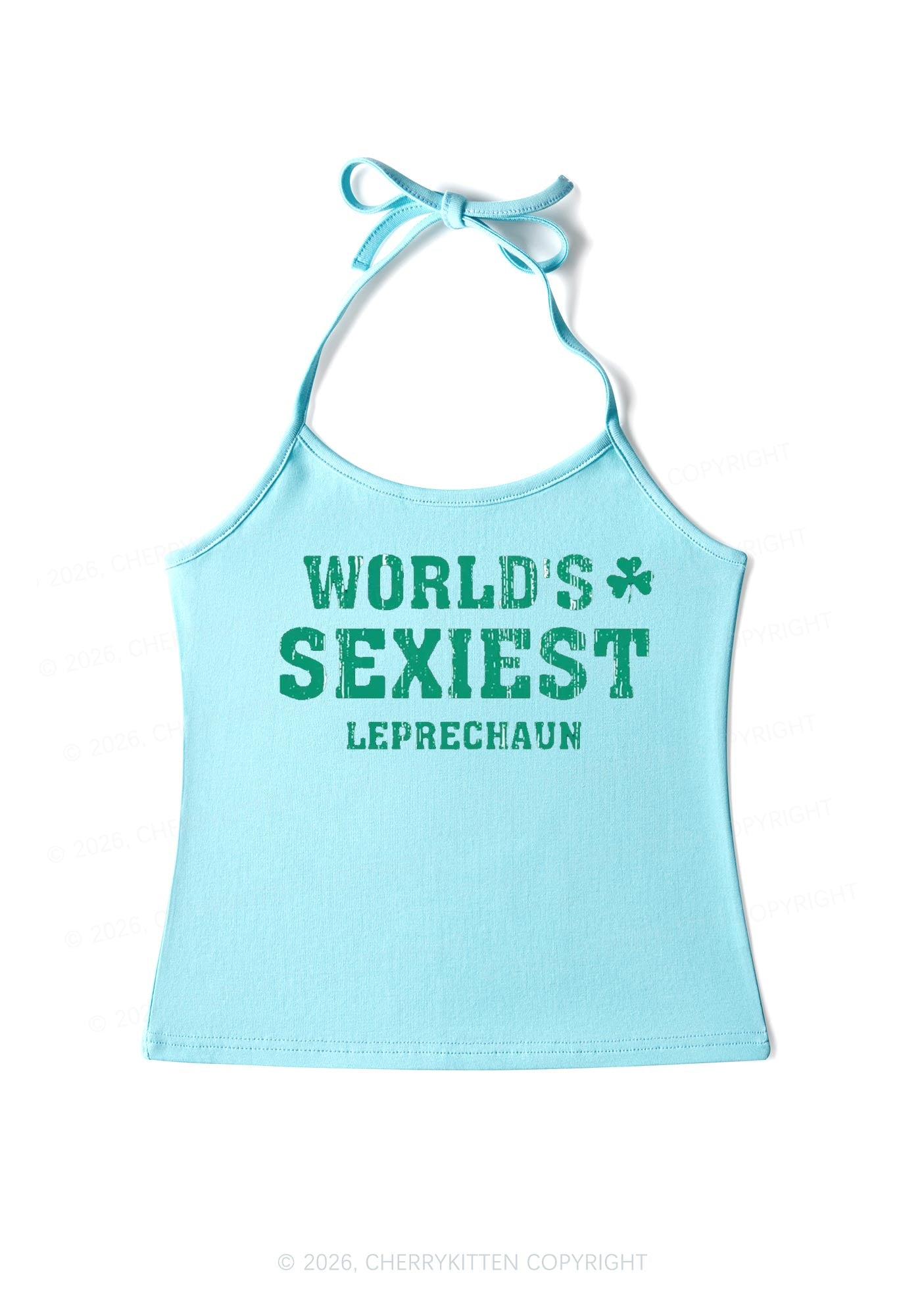 Worlds Sexiest Leprechaun St Patricks Y2K Halter Neck Cami Cherrykitten