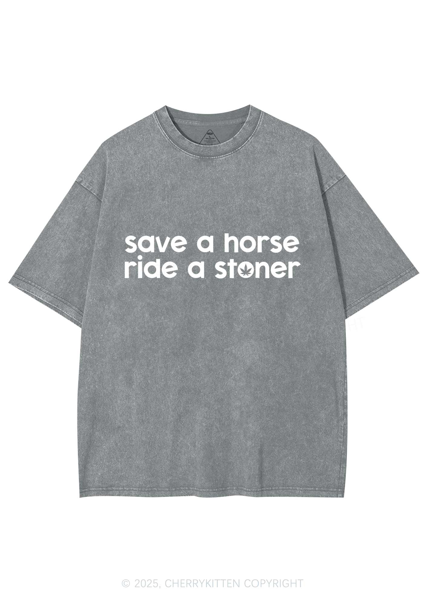 Ride A Stoner Y2K Shirts Washed Tee Cherrykitten