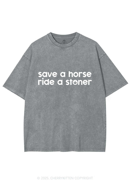 Ride A Stoner Y2K Shirts Washed Tee Cherrykitten