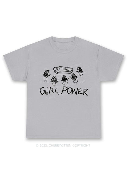 Girls Power Y2K Chunky Shirt Cherrykitten