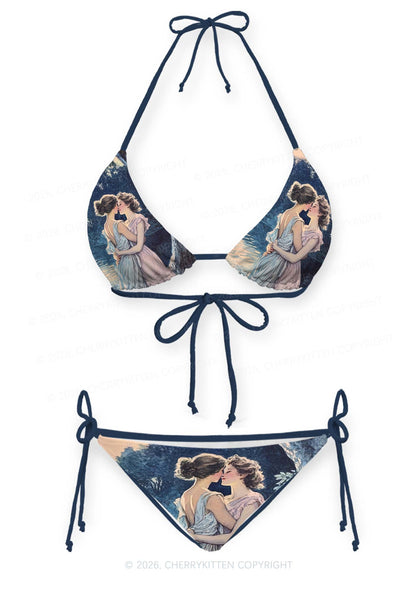 Best Friends Pride Y2K Print Bikini Set Cherrykitten