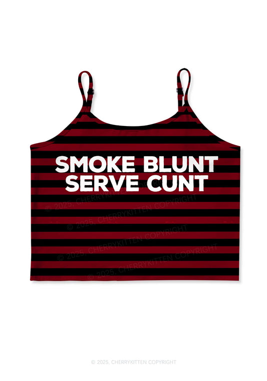 Smoke Blunt Y2K Print Cami Crop Top Cherrykitten