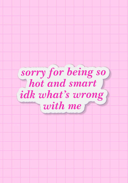 Sorry For Being So Smart 1Pc Y2K Pin Cherrykitten