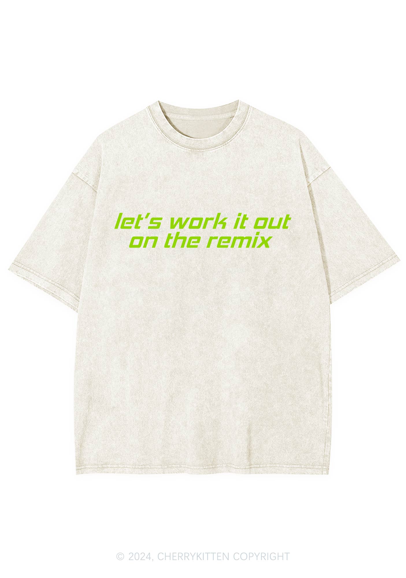 Let's Work It Out Y2K Washed Tee Cherrykitten