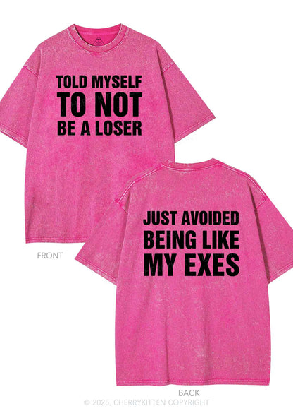 Not Be A Loser Two Sides Y2K Shirts Washed Tee Cherrykitten
