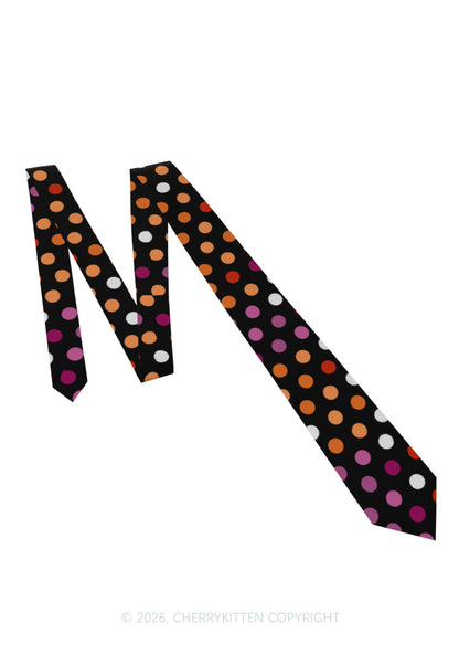 Lesbian Dots Pride Y2K Necktie Cherrykitten