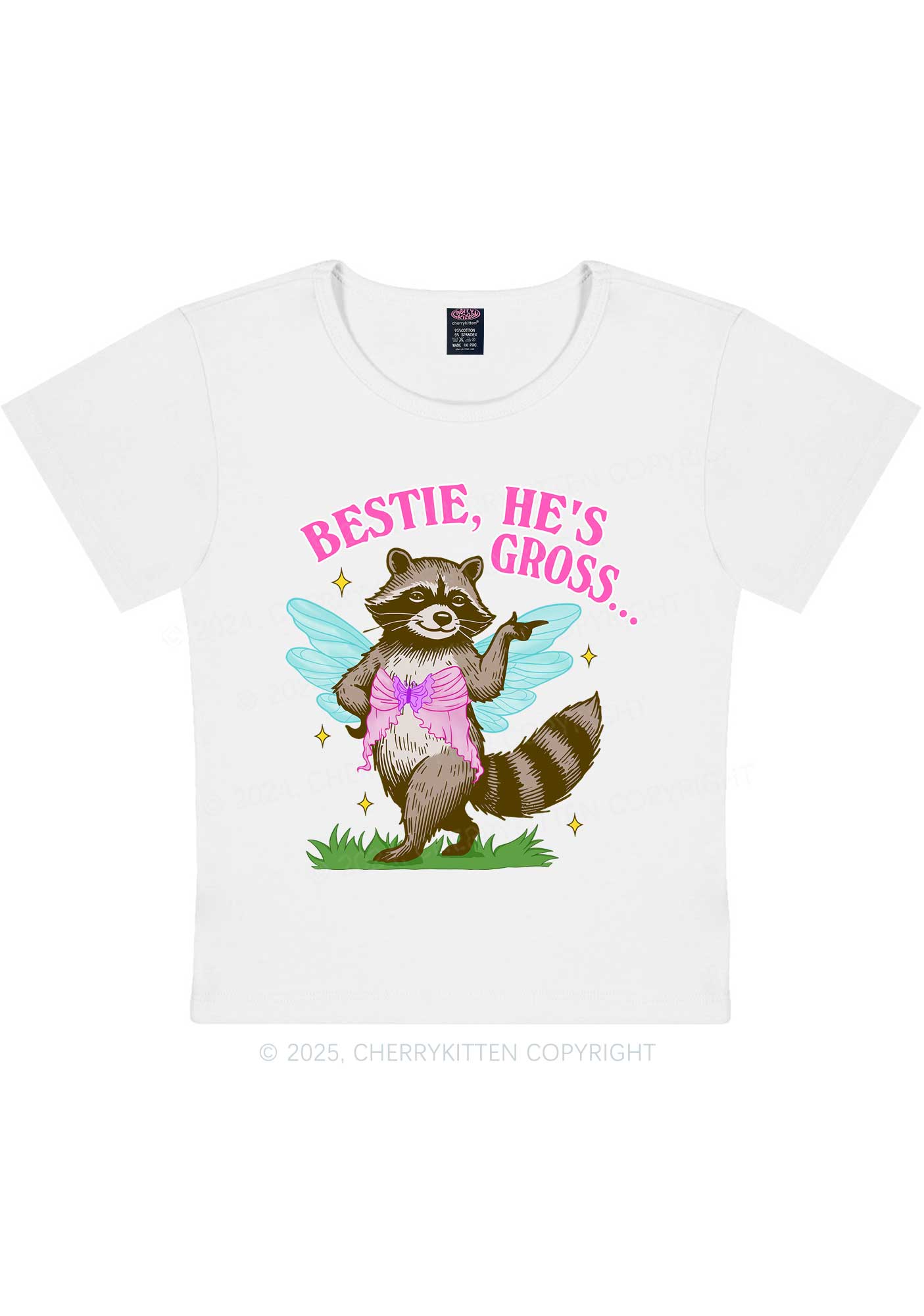 Bestie He Is Gross Y2K Baby Tee Cherrykitten