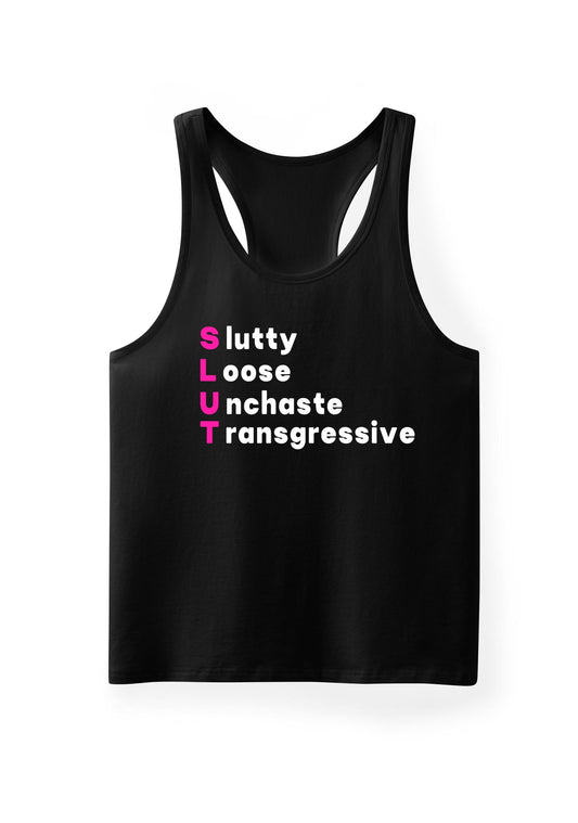 Slxtty Loose Unchaste Transgressive Y2K Men Racerback Tank Top Cherrykitten