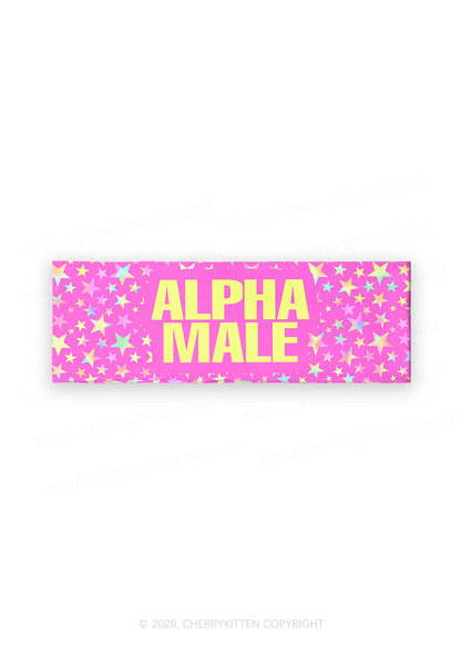 Hot Pink Alpha Male Pride Y2K Print Headband Cherrykitten
