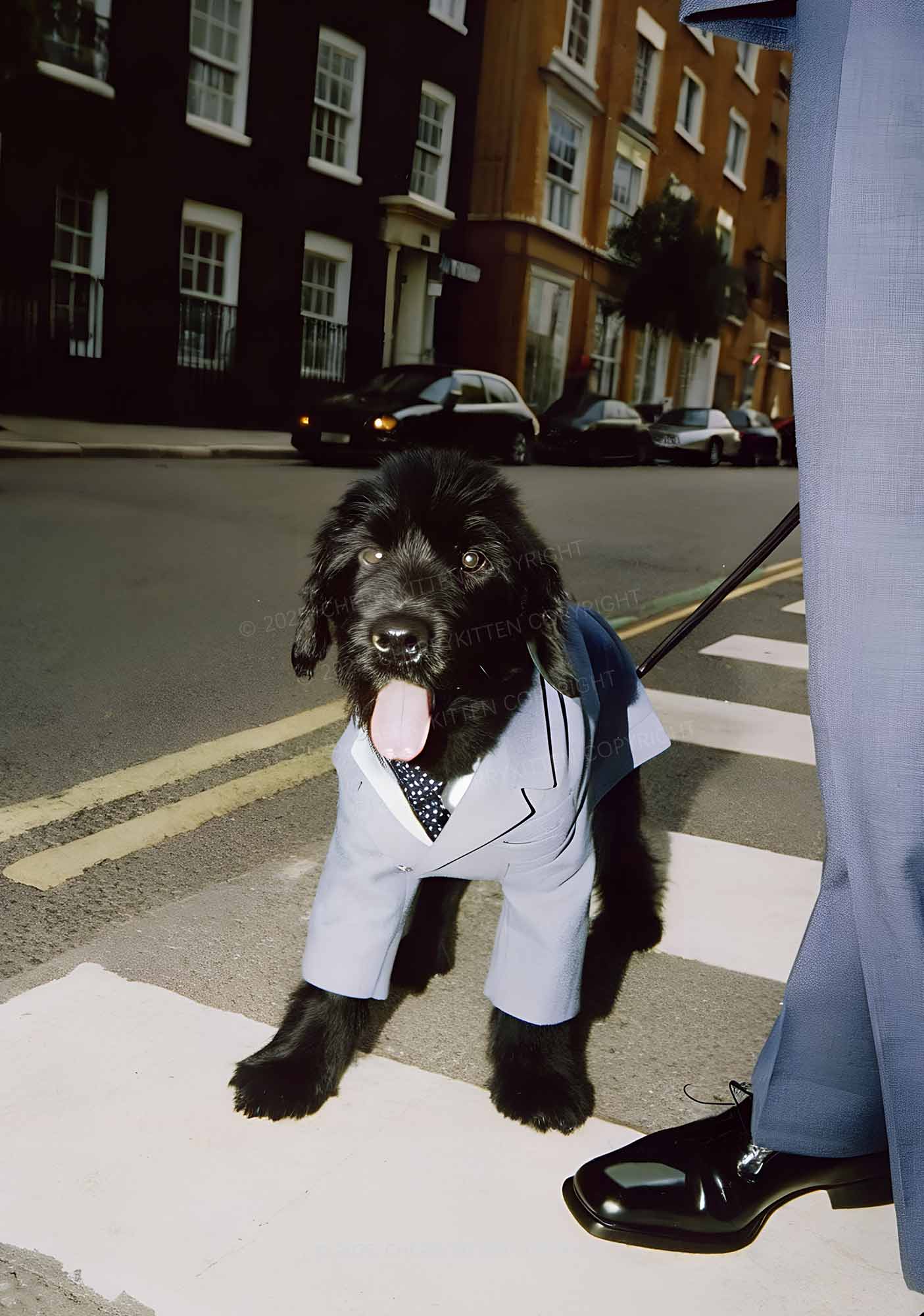 Suit Puppy Y2K Print Mini Skirt Cherrykitten