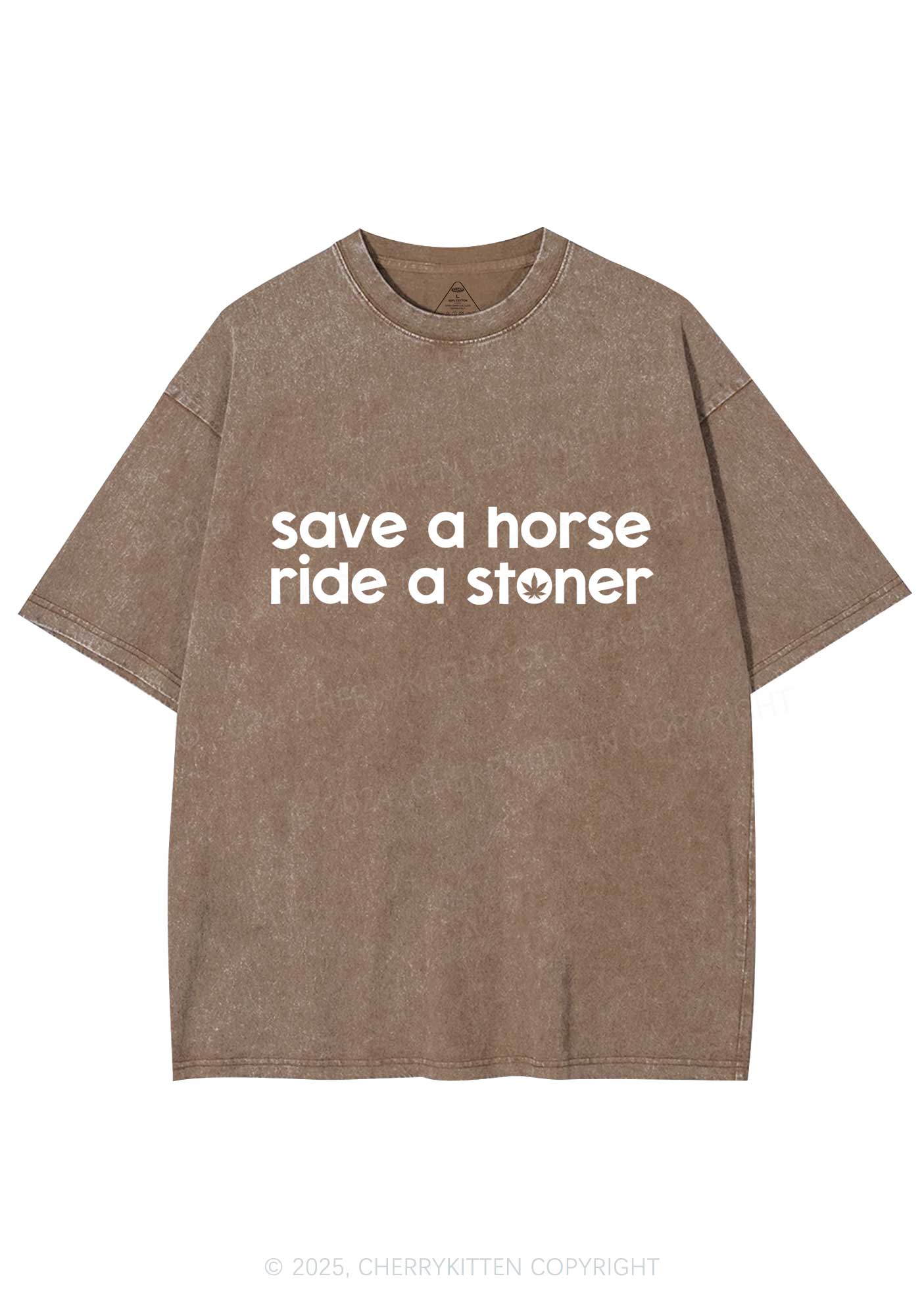 Ride A Stoner Y2K Shirts Washed Tee Cherrykitten
