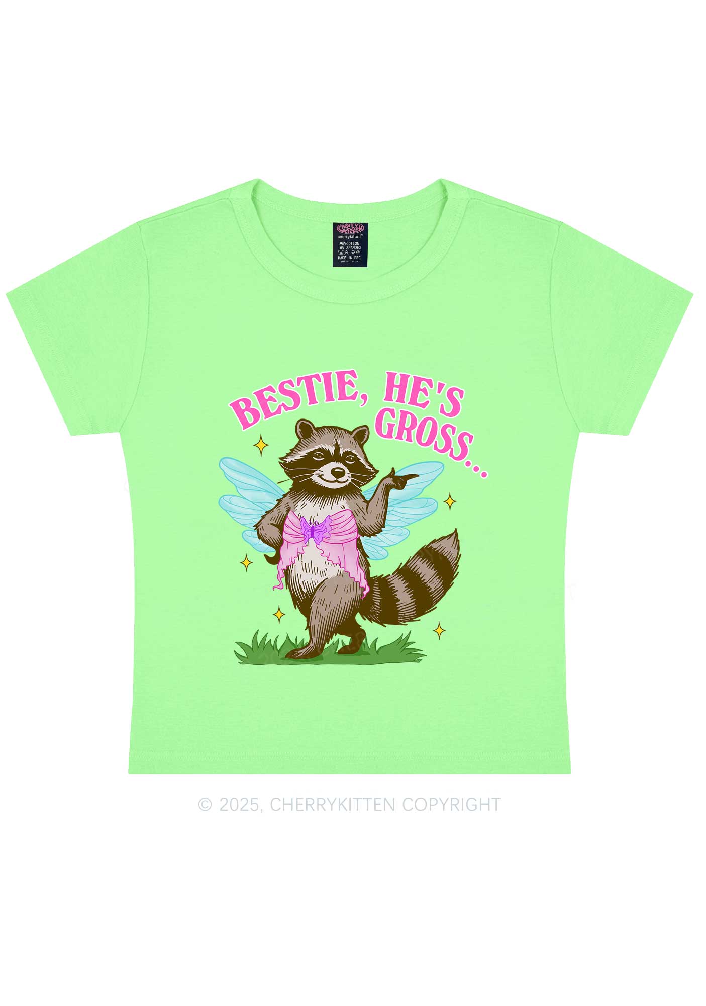 Bestie He Is Gross Y2K Baby Tee Cherrykitten