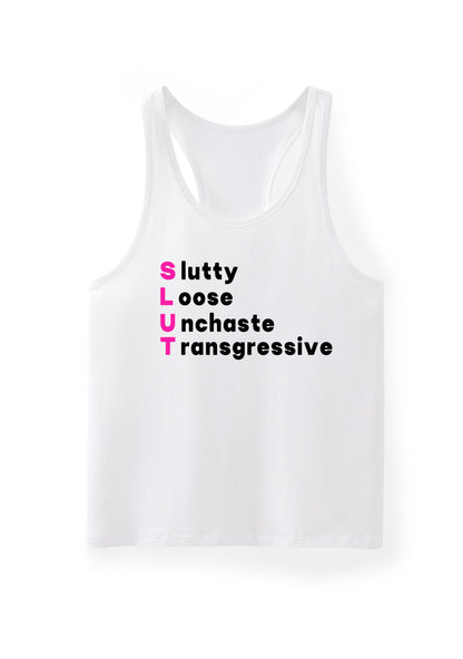 Slxtty Loose Unchaste Transgressive Y2K Men Racerback Tank Top Cherrykitten