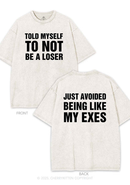 Not Be A Loser Two Sides Y2K Shirts Washed Tee Cherrykitten