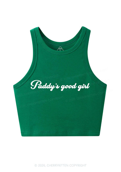 Paddys Good Girl St Patricks Y2K Crop Tank Top Cherrykitten